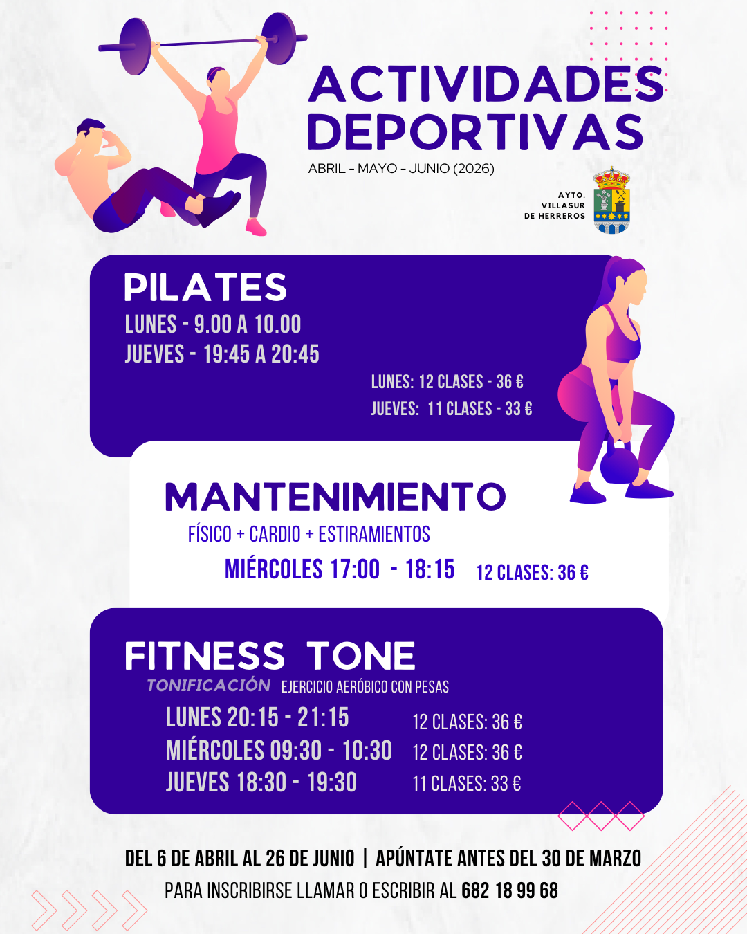 Actividades deportivas Abril - Junio 2026
