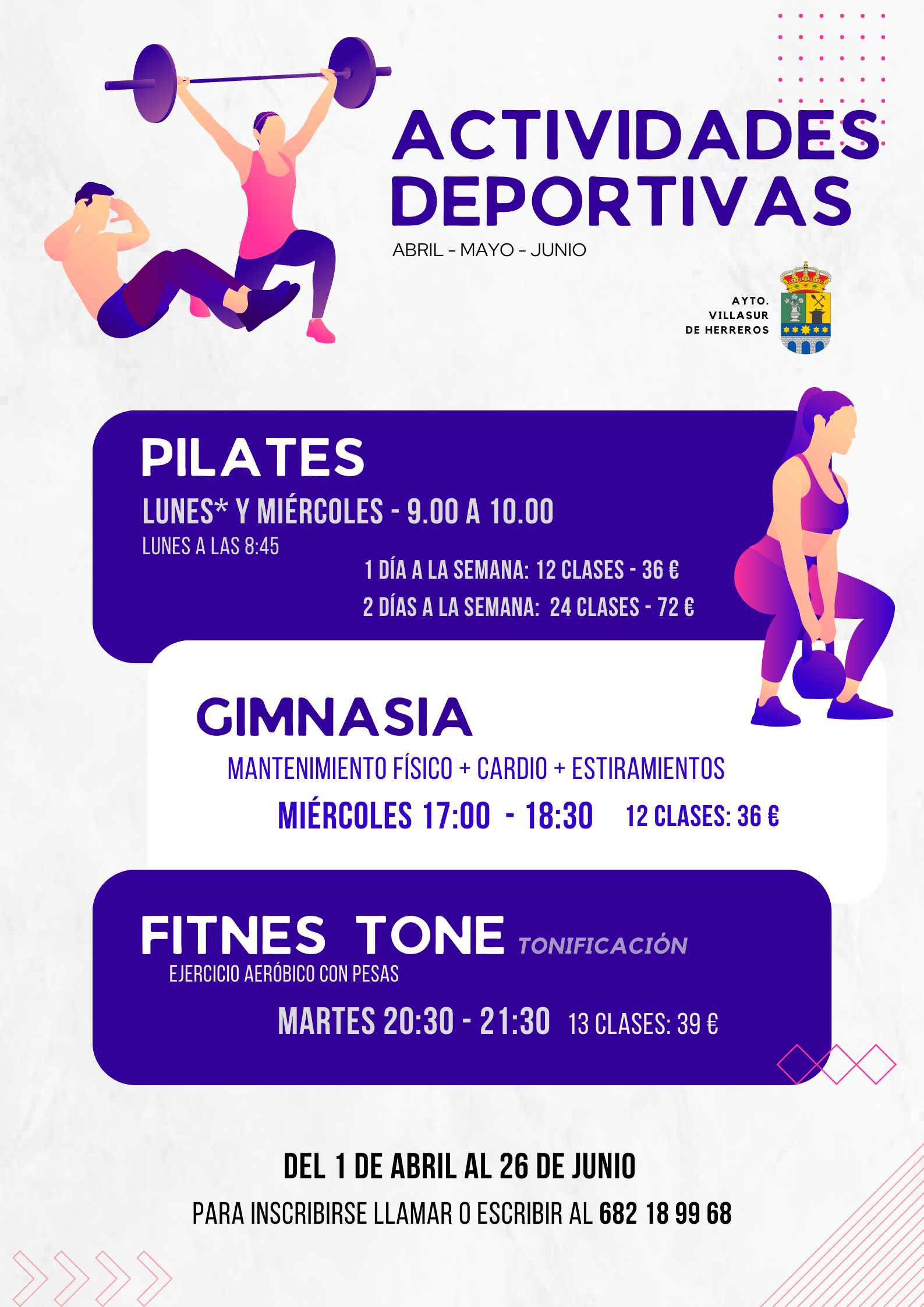 Cursos deportivos Abril - Mayo - Junio
