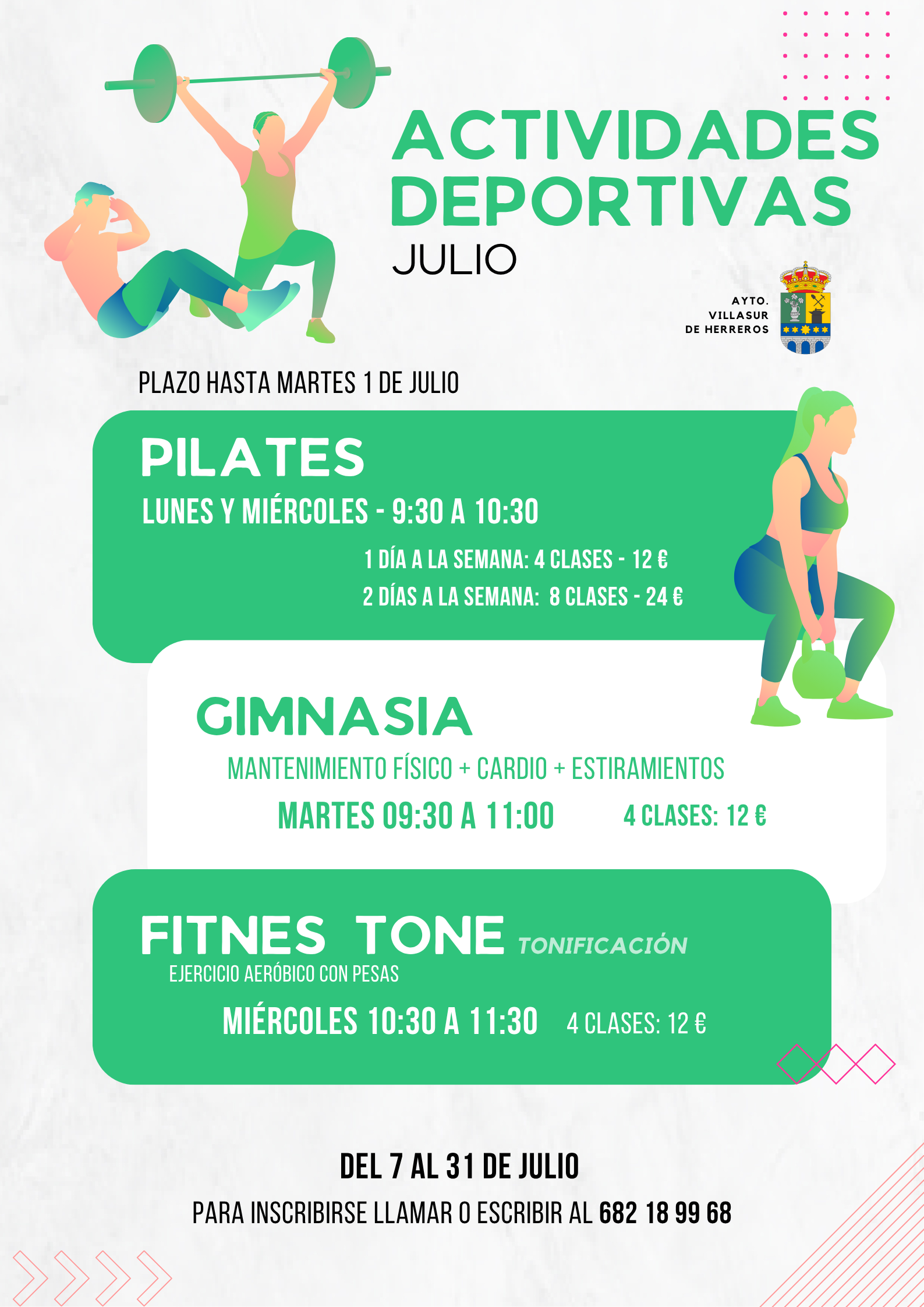 🏋️‍♀️ ACTIVIDADES DEPORTIVAS - JULIO 2025 💪